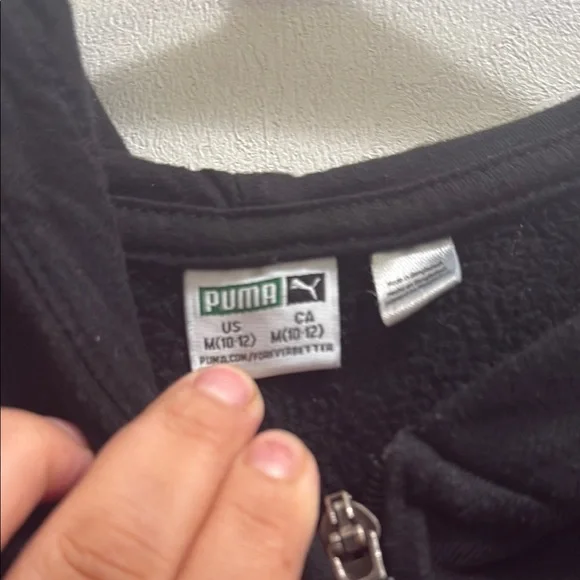 PUMA Black and Blue Hoodie - Picture 3 of 3